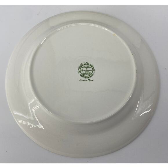 4 VINTAGE ''CAMEO ROSE'' 9 1/4" SUPERIOR HALL QUALITY Luncheon Salad PLATES - Picture 3 of 4